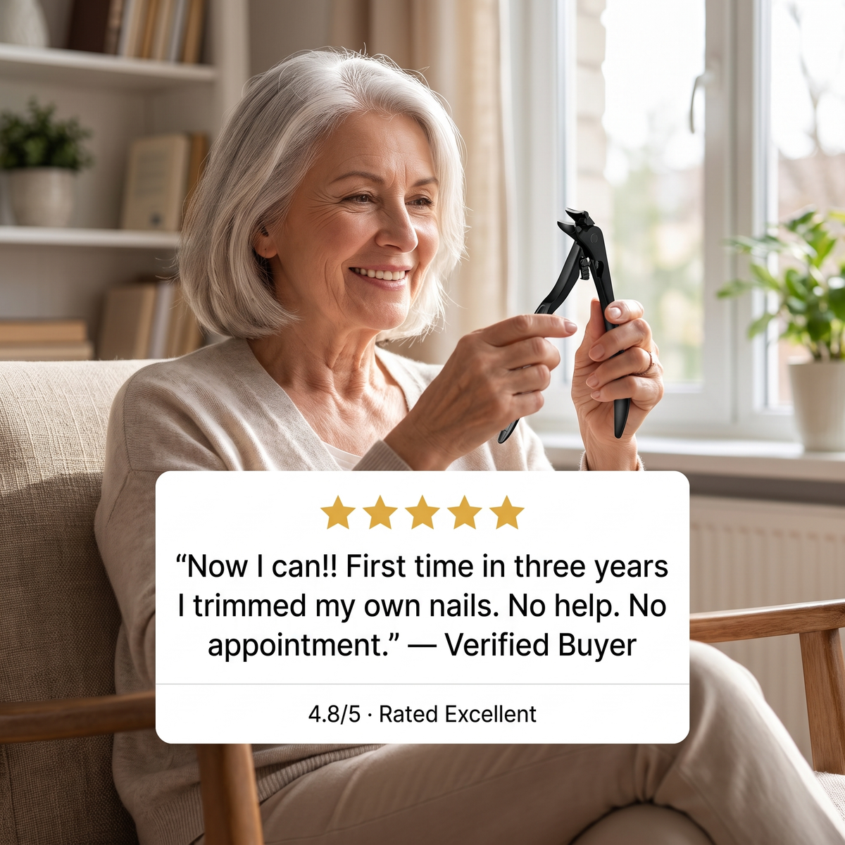 SteadyClip customer review — trimmed my own nails for the first time in three years