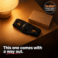 TrueSole wrap and box on a nightstand: 90-night money-back guarantee