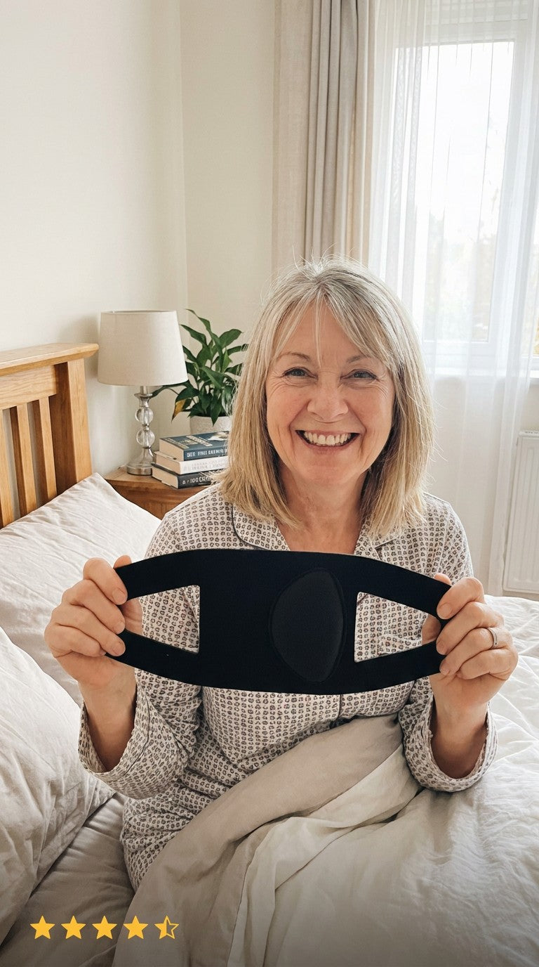 Judith W. holding her TrueSole wrap